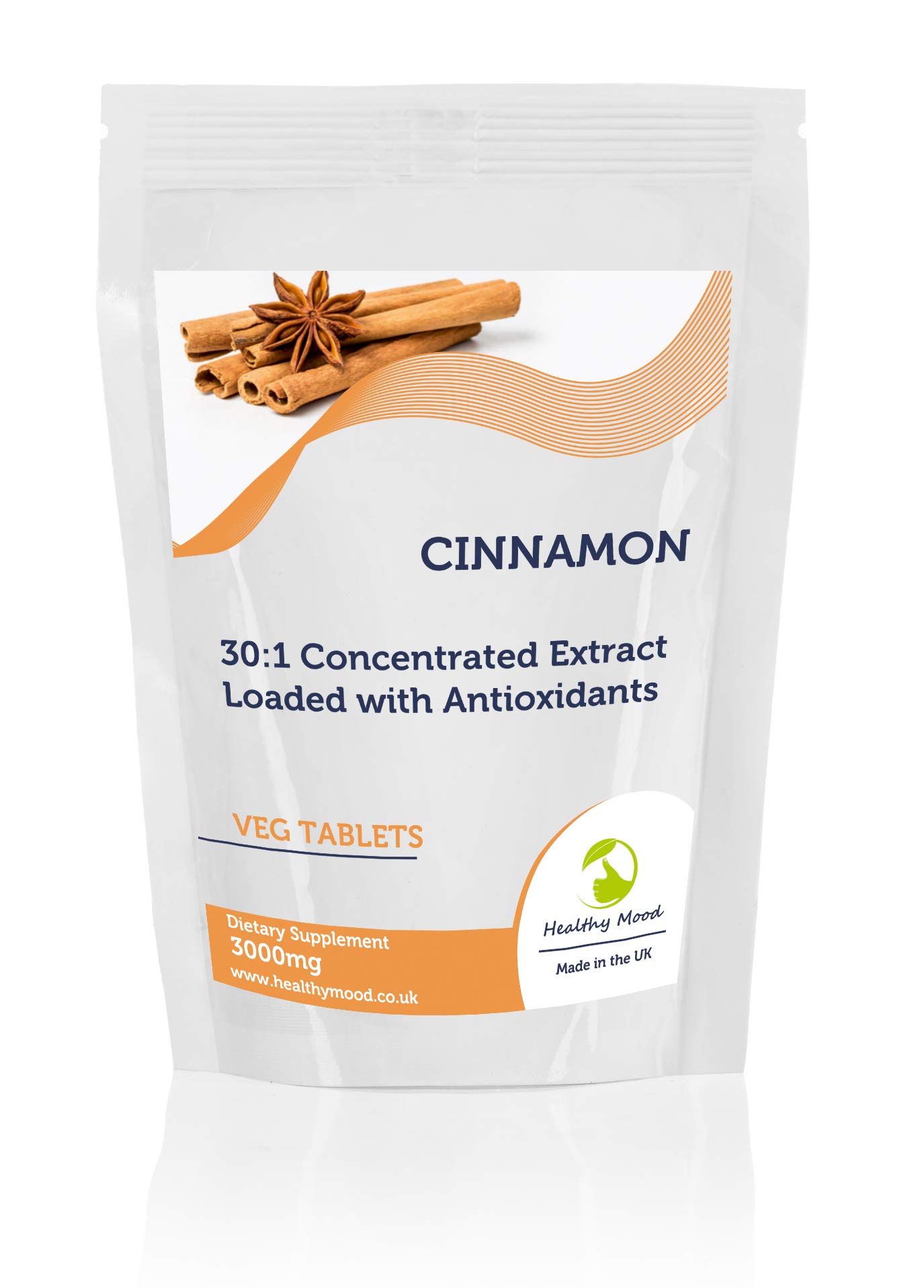 1000 Cinnamon Tablets 3000mg | 30:1 Concentrated Extract | Dietary Supplement for Healthy Mood & Nutrition | Supports Blood Sugar & Metabolism | Ideal for Daily Wellness & Baking