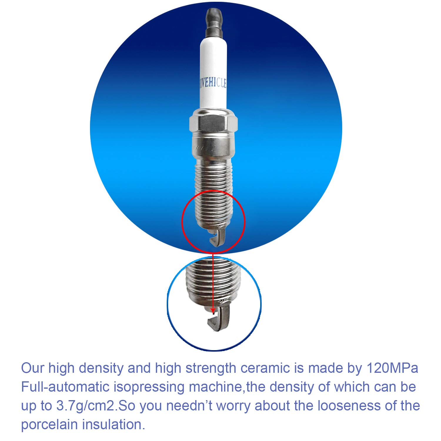 High-Performance Iridium Spark Plug V7410 (41-114, 12622441) - Compatible with GM, Chevrolet, Cadillac - Pack of 8 - Ideal for Engine Tune-Ups & Performance Upgrades
