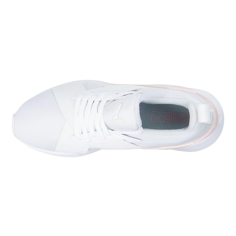 PUMA Muse X5 Glow Women's Running Shoes - White/Chalk Pink | Lightweight Cushioned Sneakers for Jogging, Gym & Everyday Wear - Size 7 B (M)