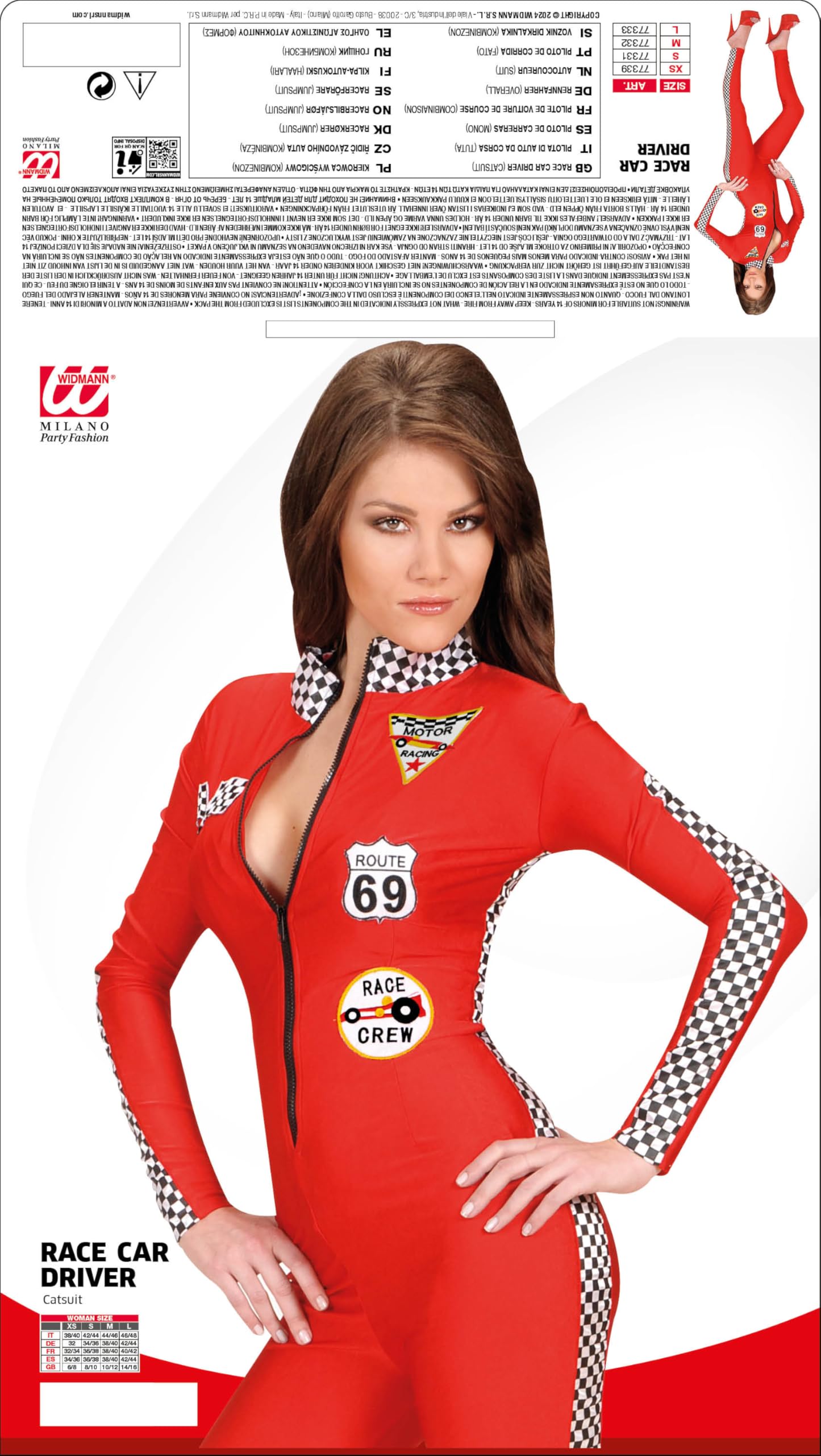 Widmann Grand Prix Girl's Racing Driver Costume Jumpsuit - Halloween, Carnival, Themed Party Outfit for Kids & Toddlers