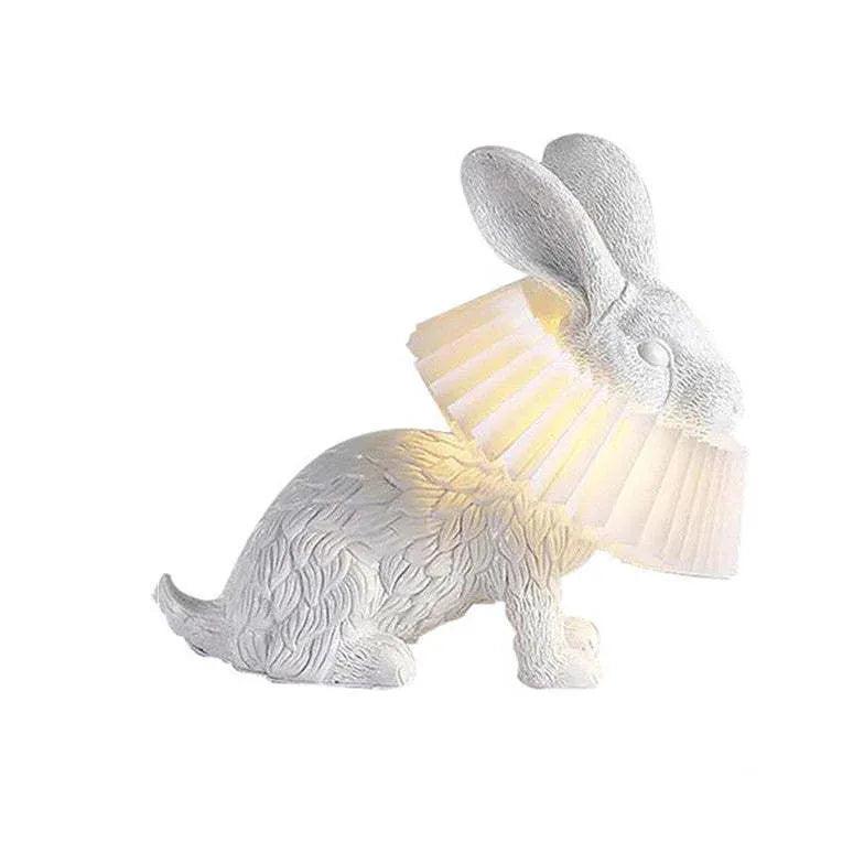 White Rabbit Design Table Lamp - Modern LED Night Light for Bedroom, Nursery & Living Room - Perfect for Reading & Decor