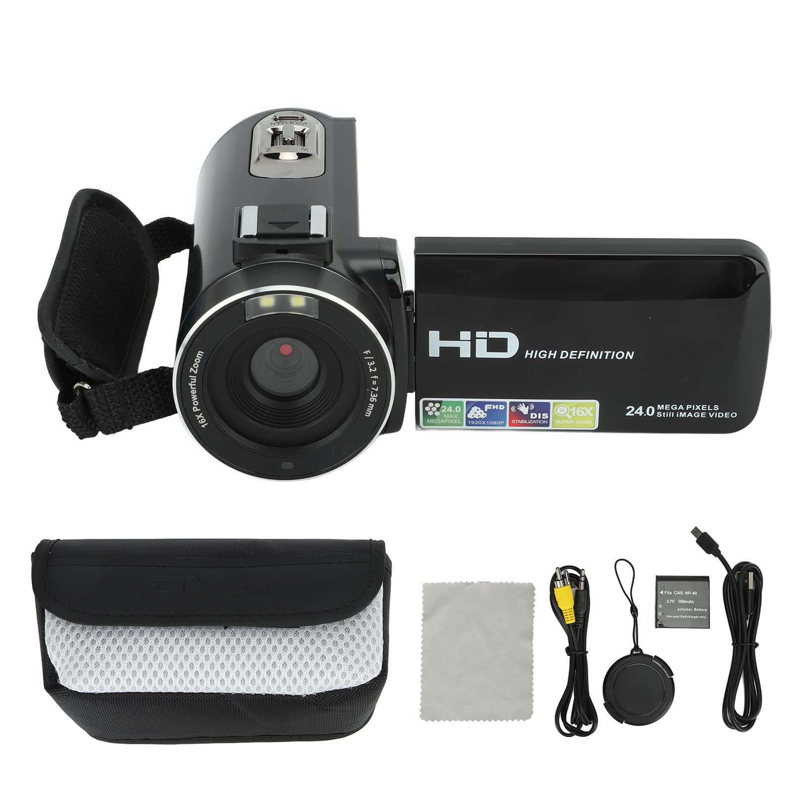 Full HD 1080P 24MP Video Camera Camcorder with 18X Zoom & 3.0
