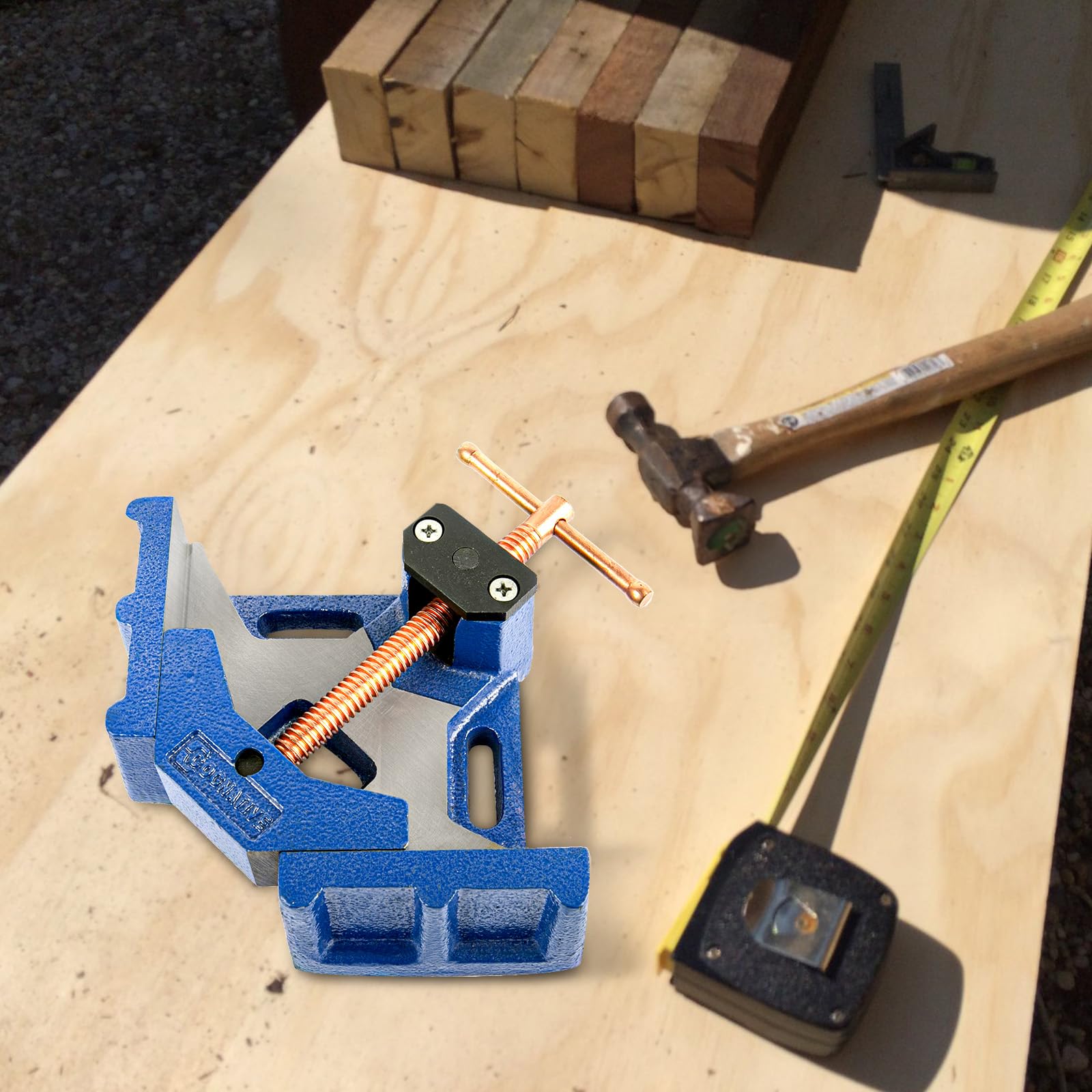 Heavy Duty 90 Degree Welding Angle Clamp - Ductile Iron Right Angle Clamp for Woodworking, Metalworking & DIY Projects - Perfect for Miter Joints, Corner Welding & Fabrication