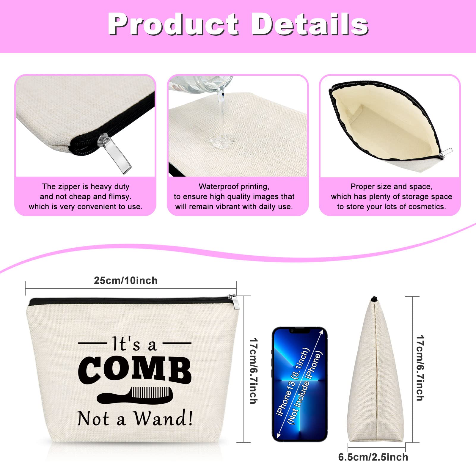 Professional Hairdresser Makeup Bag - Stylish Cosmetic Pouch for Hair Stylists, Salon Gifts & Barber Appreciation - Perfect Graduation Gift for Hairstylists - Ideal for Salon Tools, Travel & Daily Use