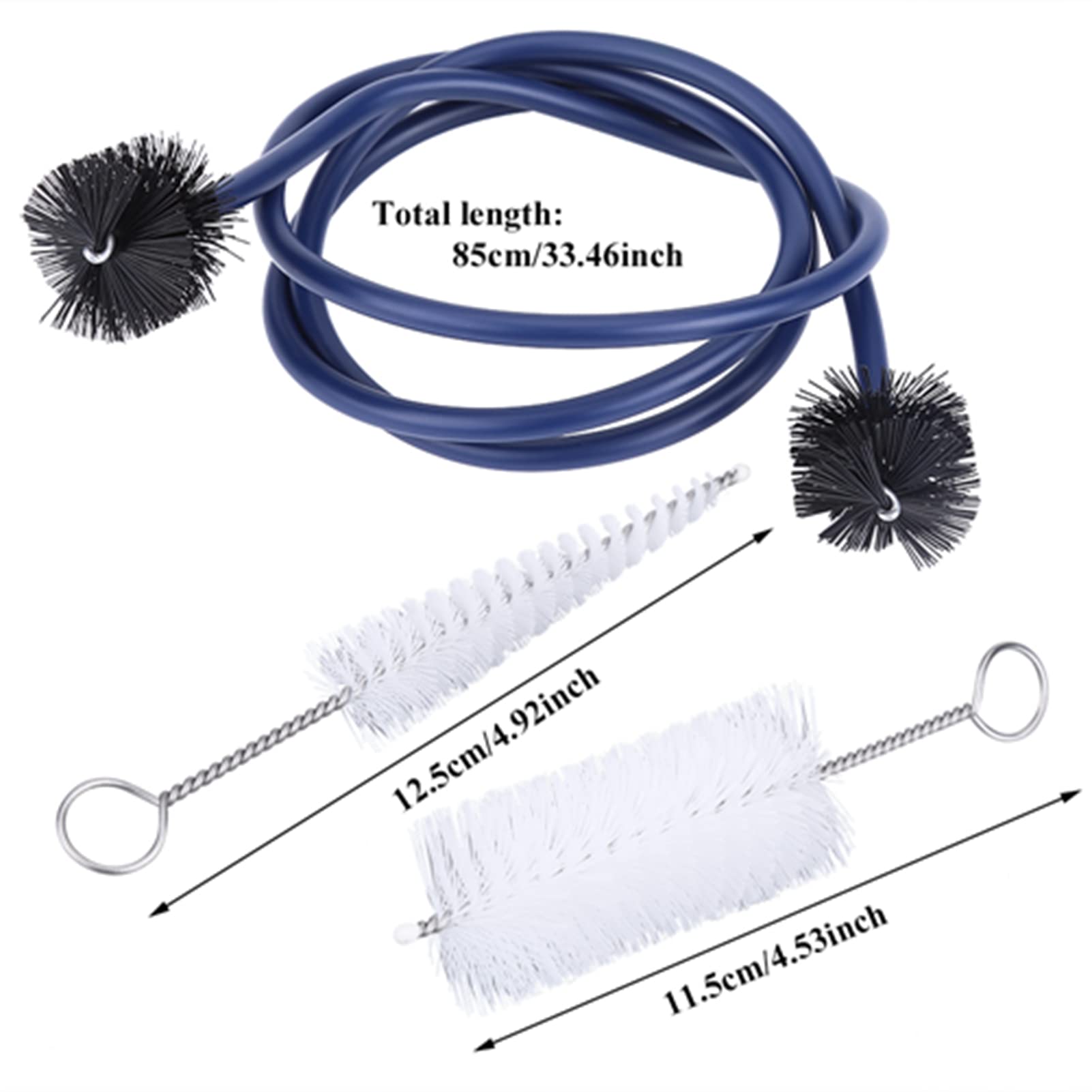 Watris Veiyi Trumpet Cleaning Kit - Professional Trumpet Maintenance Care Set with Mouthpiece Brush, Valve Brush & Flexible Snake Brush - Perfect for Daily Cleaning, Band Practice & Instrument Care