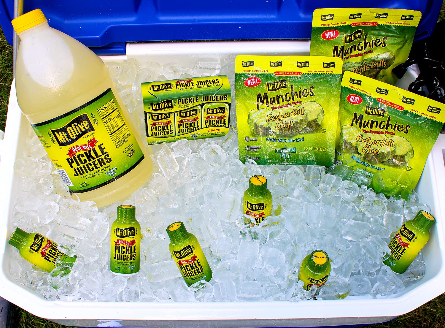 Mt. Olive Pickle Juice 100% Kosher Dill Pickle Brine - 12 Pack of 2 fl oz Bottles | Hydration & Recovery Drink for Athletes, Cocktail Mixer, Cooking Ingredient
