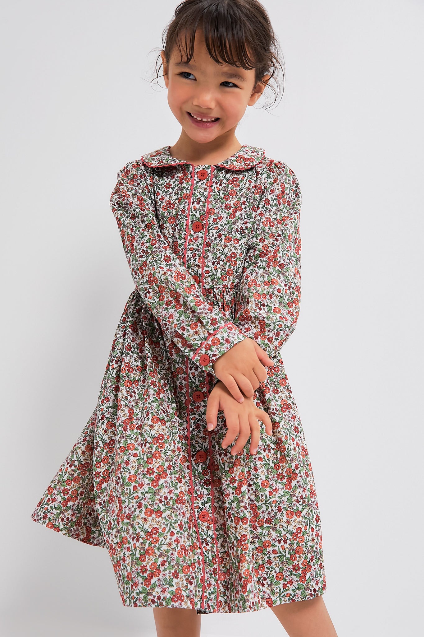 Botanical Button Front Dress for Women - Floral Print Summer Midi Dress for Casual Outings, Garden Parties & Date Nights