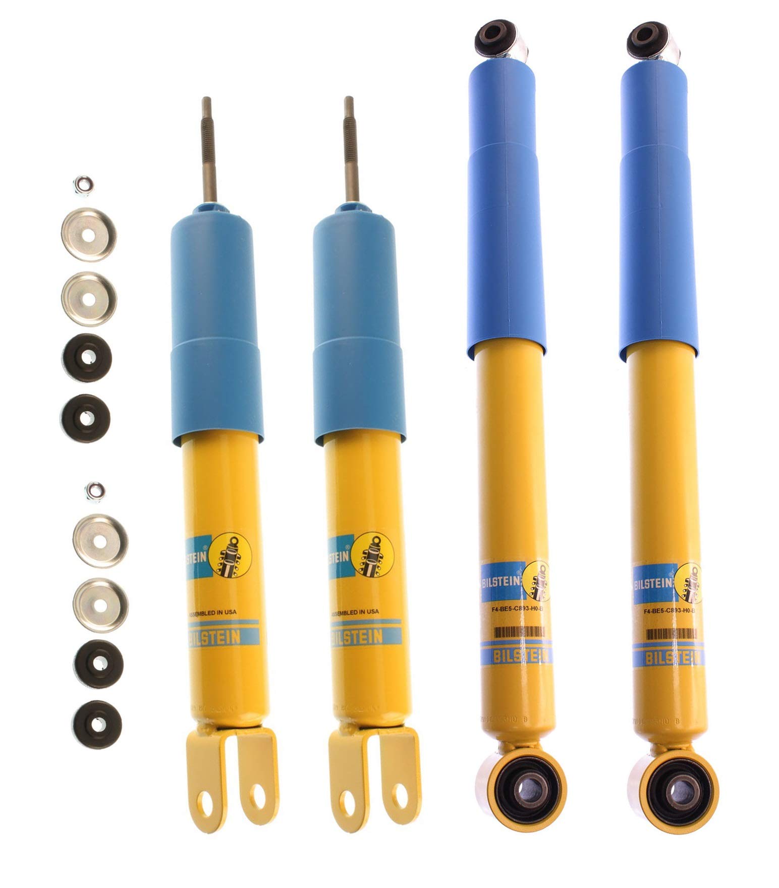 Bilstein B6 4600 Front & Rear Shock Absorbers Kit for Chevy Escalade Avalanche (Non-Electronic Suspension) - Off-Road & Towing Performance Upgrade