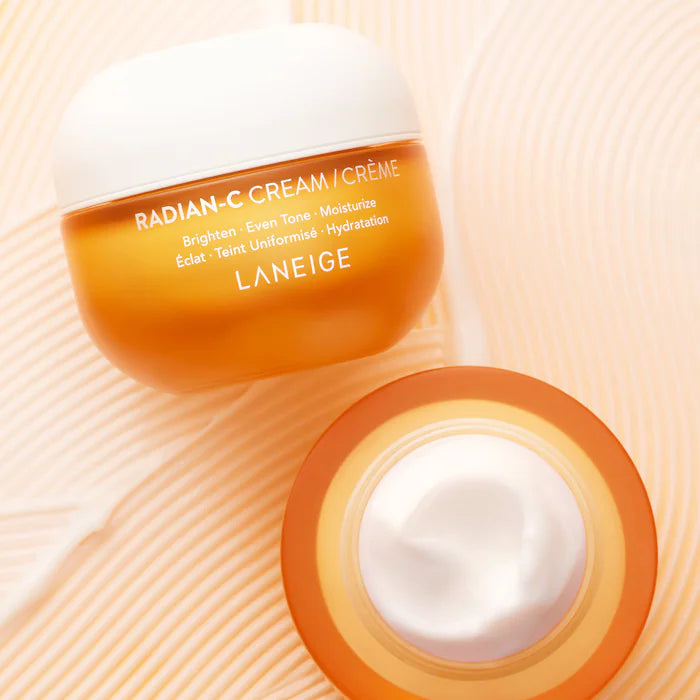 LANEIGE Radian C Vitamin C Brightening Facial Cream - Hydrating & Glowing Skin Care for Day & Night Use - Perfect for Dry, Dull Skin & Anti-Aging Routine