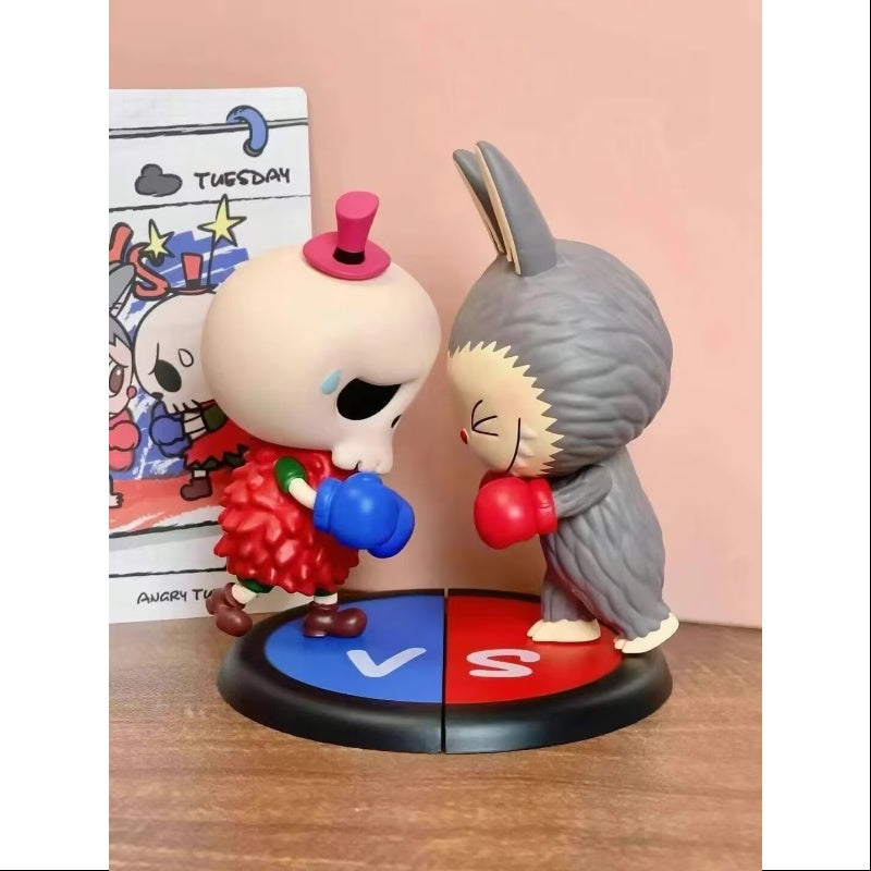 Labubu The Monsters Mischief Diary Series - Angry Tuesday Collectible Figure Toy for Display & Gifts | Perfect for Anime Fans, Kawaii Decor, and Pop Culture Collectors