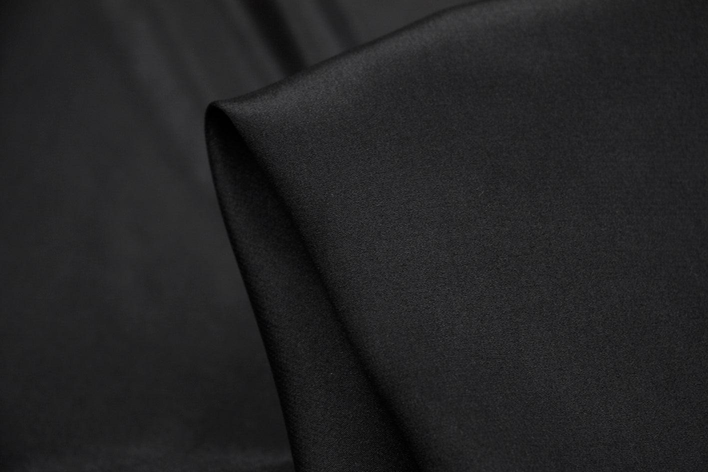 Black M37 Crepe De Chine Fabric - Premium Silk-Like Material for Dresses, Scarves & Blouses | Perfect for Evening Wear & Elegant Fashion