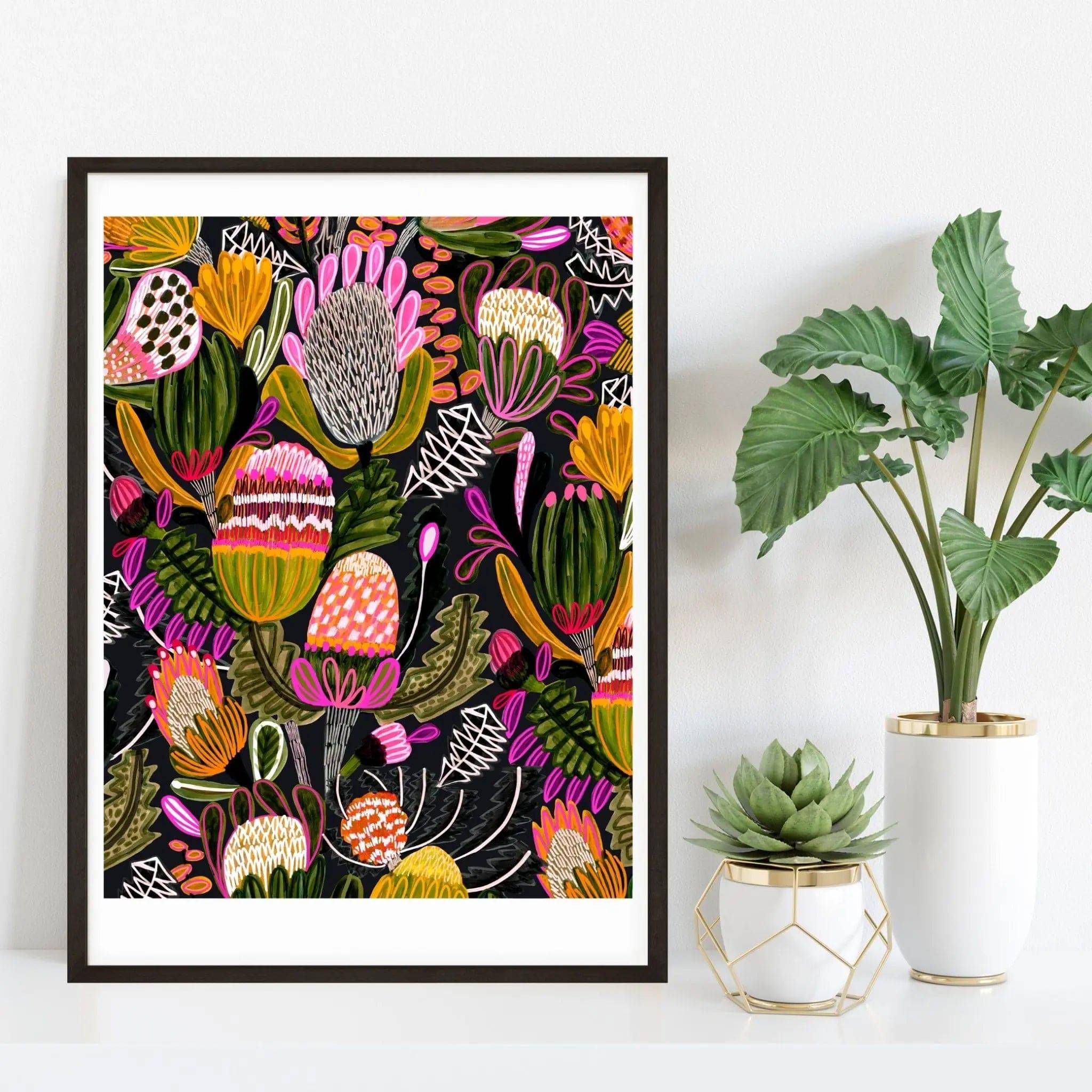 Bush Bankisa Modern Wall Art Print - Contemporary Home Decor for Living Room, Bedroom & Office - Perfect for Gifts & Interior Design