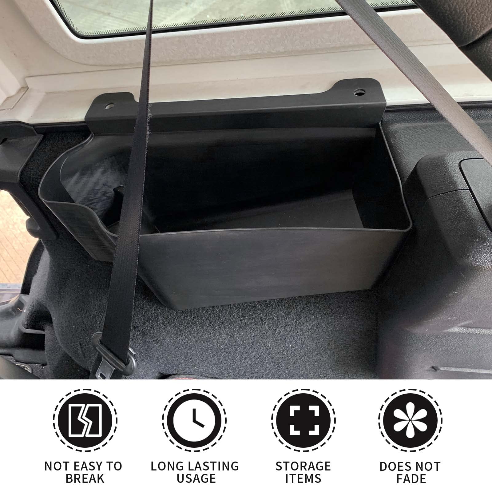 JL Trunk Storage Box Organizer - 2PCS Rear Cargo Side Box Storage Trays for 2018-2023 Jeep Wrangler JL/JLU 4-Door - Wheel Well Storage Bins for Camping Gear, Tools & Road Trip Essentials
