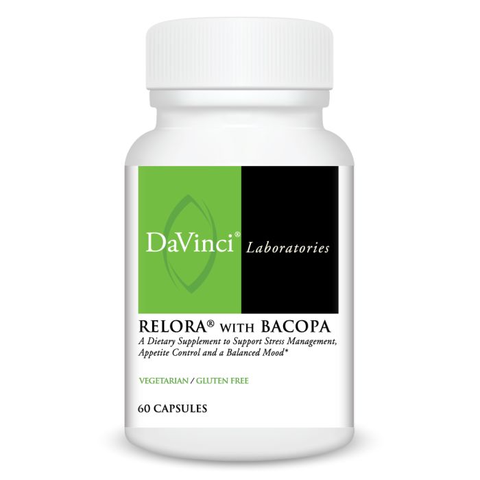 Davinci Labs Relora® with Bacopa - 60 Capsules for Stress Relief & Cognitive Support | Natural Anxiety & Focus Supplement for Daily Wellness