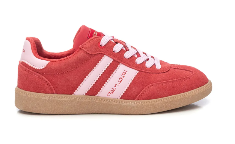 TEDDY SMITH Red Pink Women's Running Shoes - Lightweight Athletic Sneakers for Jogging, Gym Workouts & Casual Wear