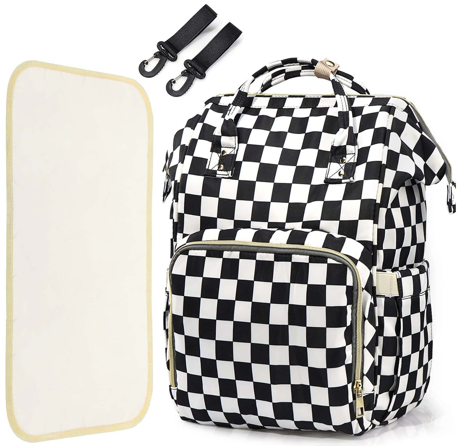 3 in 1 Waterproof Diaper Bag Backpack - Multifunctional Baby Bag with Changing Pad & Stroller Straps | Perfect for Travel, Daycare & On-the-Go Parents