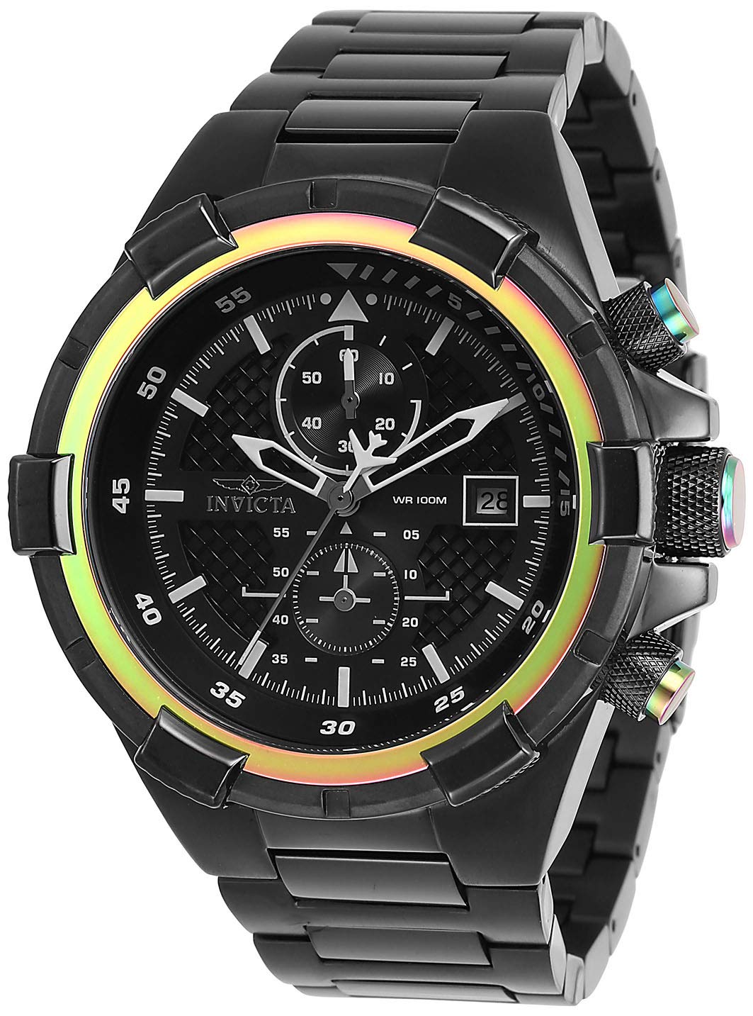 Invicta Men's Aviator Quartz Watch 28131 - Stainless Steel Chronograph with Date Window, Perfect for Business, Casual & Outdoor Adventures