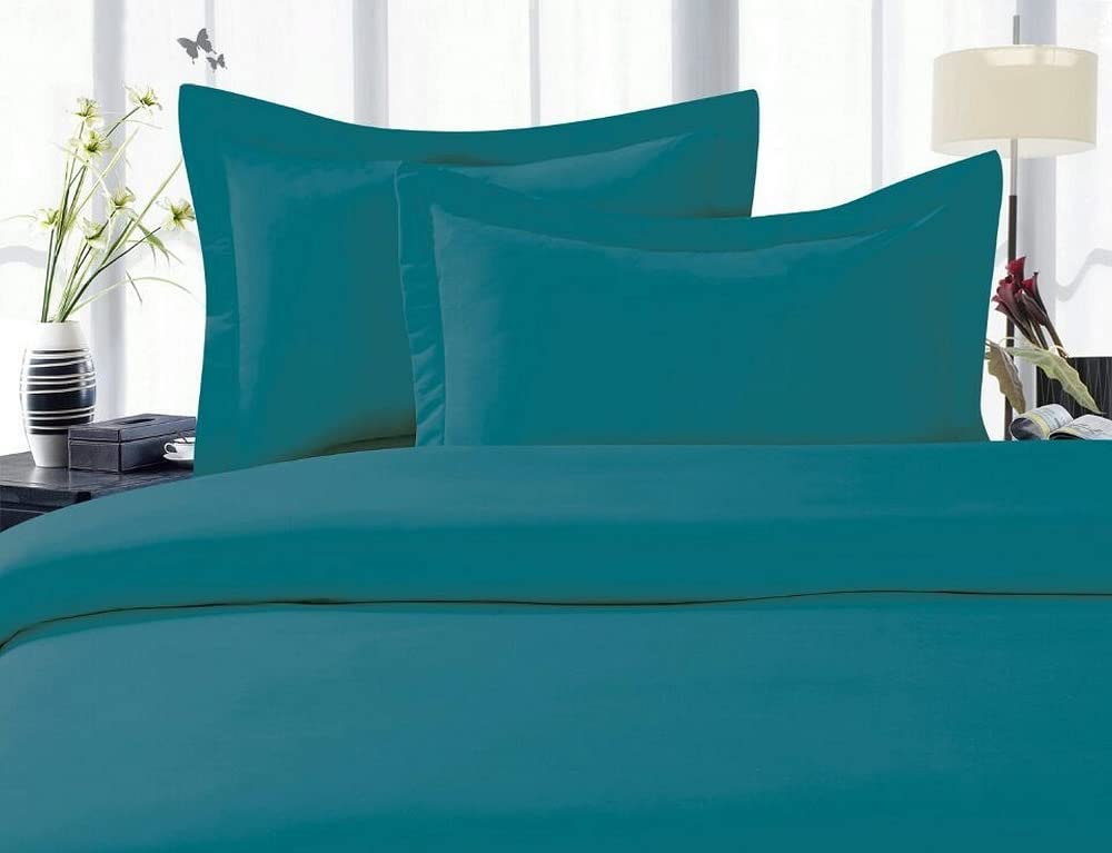 Luxury 1500 Thread Count Egyptian Cotton Duvet Cover Set - King/California King Size, Wrinkle Resistant & Ultra Soft, Turquoise Blue - Perfect for Master Bedroom, Guest Room & Hotel Decor