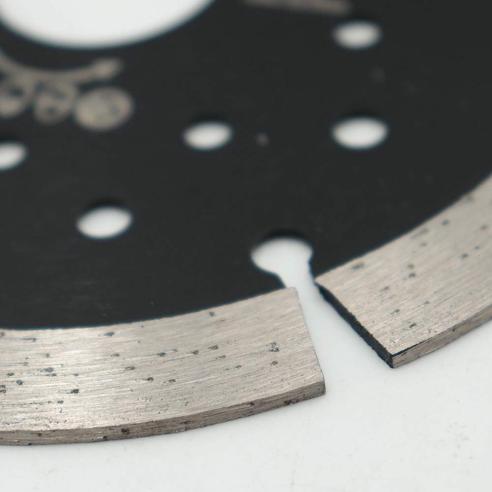 5 Pack 4-1/2 Inch Diamond Blades for Concrete, Stone, Brick & Block - Dry/Wet Segmented Cutting Wheel Disc with 7/8 Arbor for Angle Grinder - Perfect for Masonry, Tile & Construction Projects