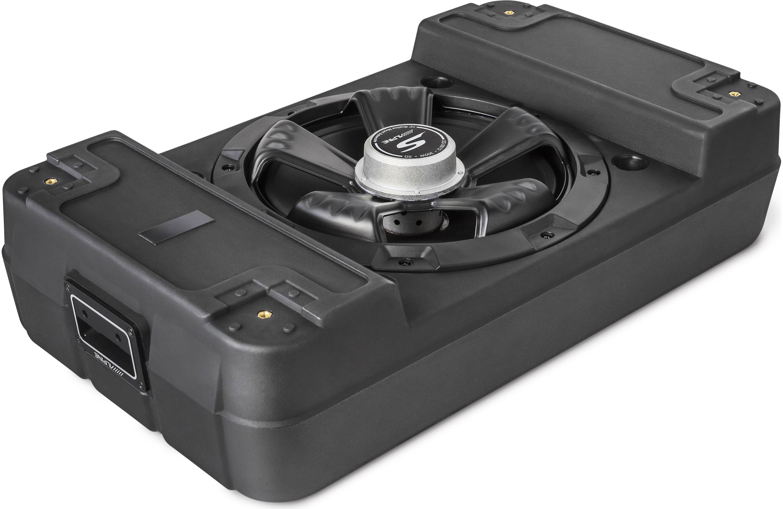 Alpine SS SB12 12-Inch S Series Shallow Preloaded Subwoofer Enclosure - Premium Car Audio Bass System for Trucks & SUVs
