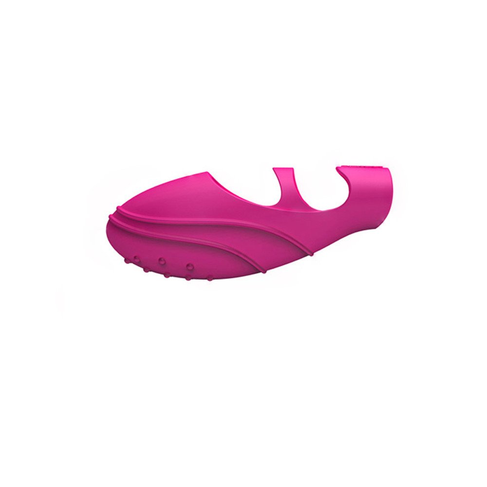Pink Silicone Finger Massager - Handheld Vibrating Massage Tool for Relaxation, Stress Relief & Muscle Pain - Perfect for Home, Office & Travel Use