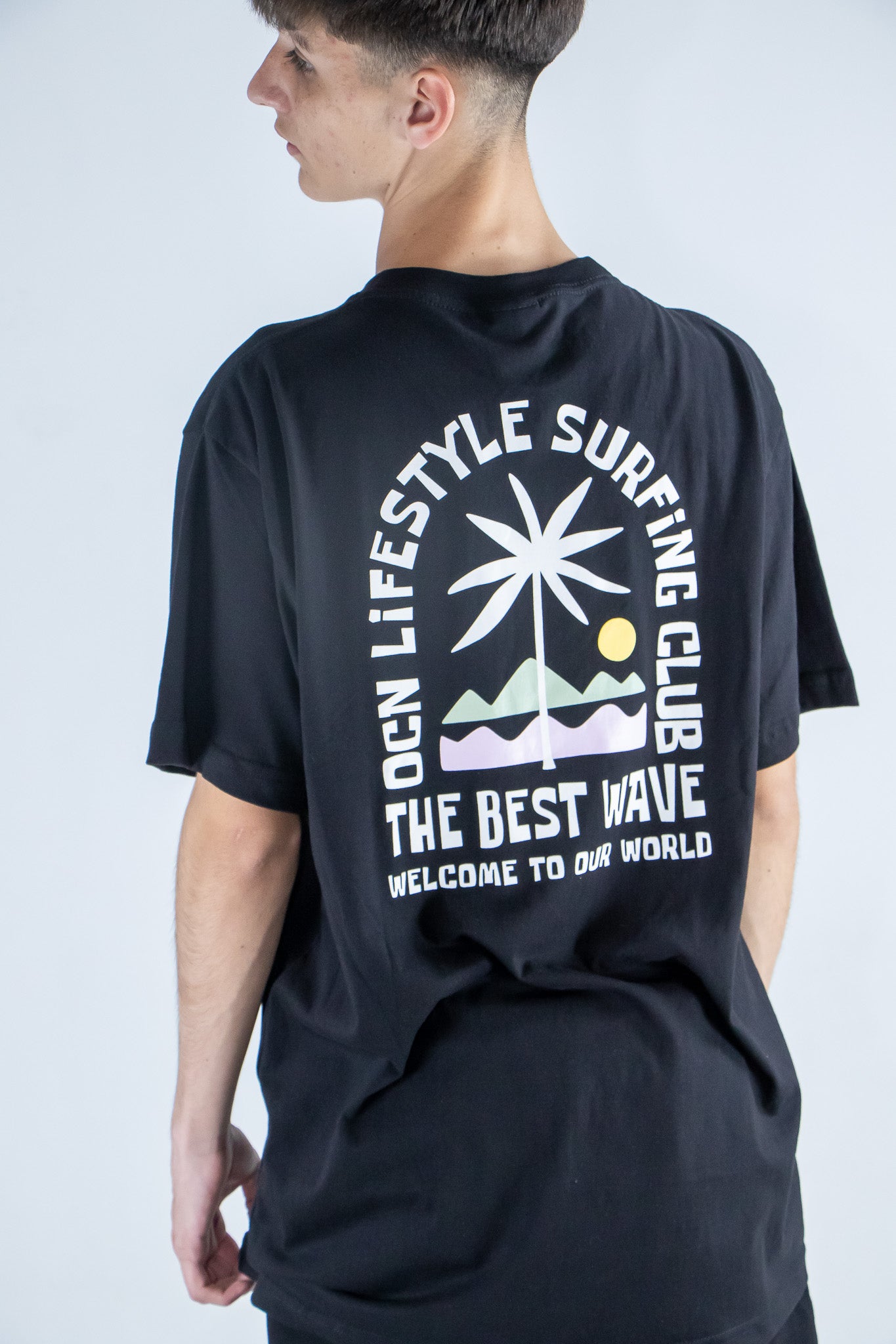 Premium Black OCN H T-Shirt (K9) - Comfortable & Stylish for Casual Wear, Gym, and Everyday Outfits