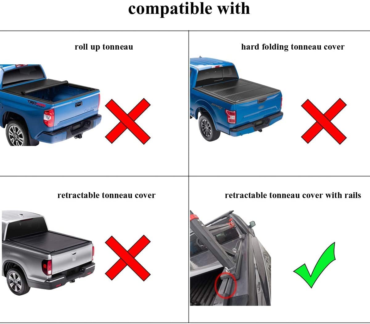 Universal Extendable Aluminum Pickup Truck Bed Rack - T-Slot Rail Compatible with Tonneau Covers | Heavy Duty Cargo Carrier for Camping Gear, Ladders & Construction Equipment