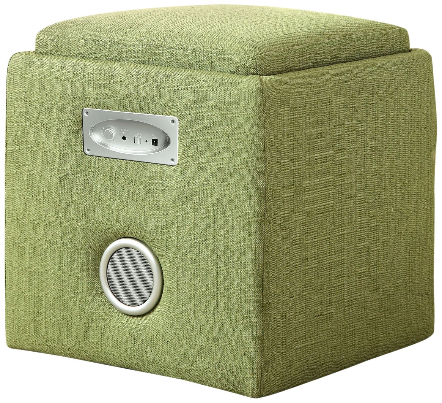 Furniture of America Uptempo Storage Ottoman with Removable Top - Green Velvet Bench for Living Room, Bedroom & Entryway Storage | Multi-Functional Footrest & Seating Solution