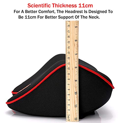 Car Neck Pillow with Memory Foam for Neck Pain Relief, Breathable Fabric Headrest Pillow, Suitable for Car, Home & Office Use (1 Pack) - Perfect for Long Drives, Work Breaks, and Relaxation