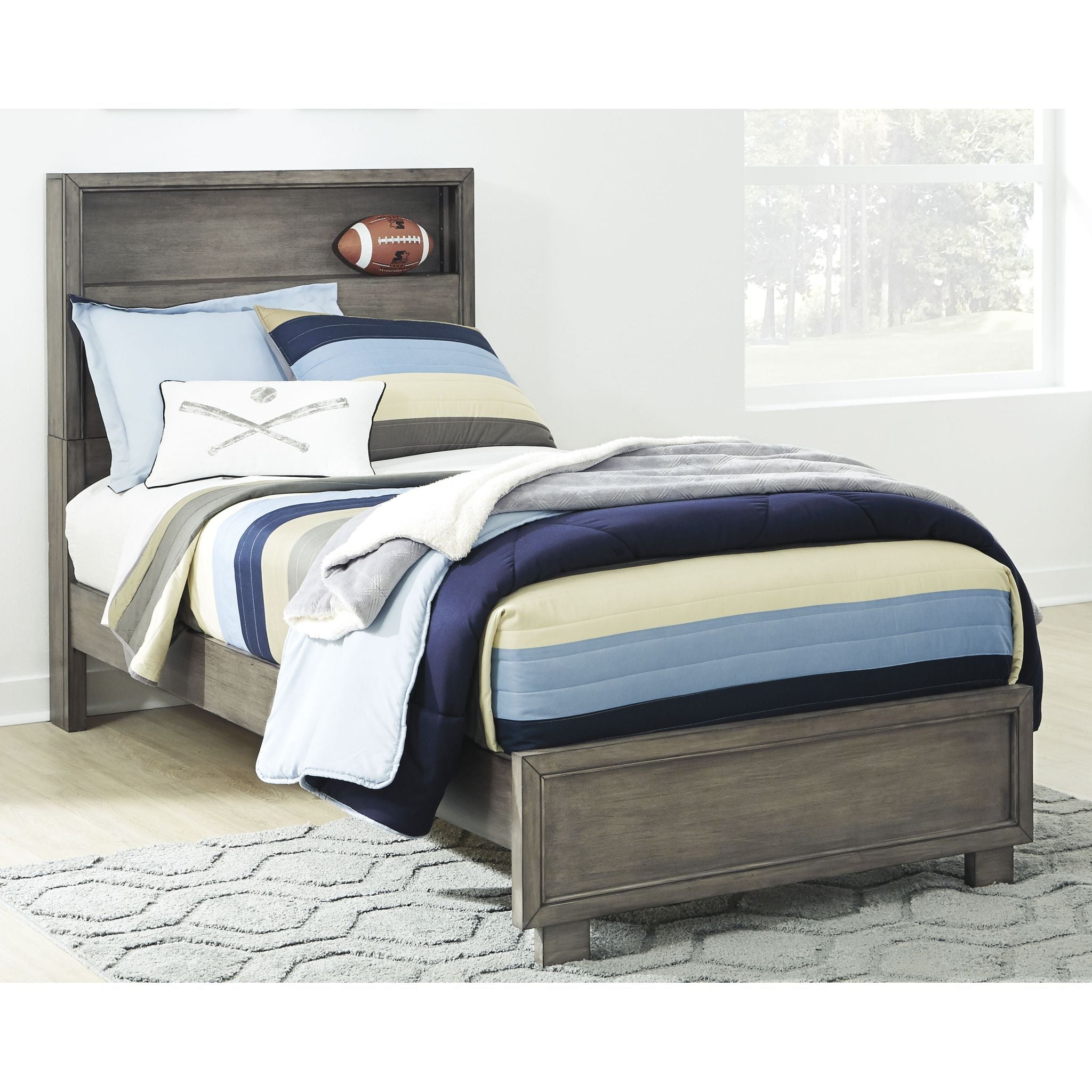 Ashley Arnett 3-Piece Queen Size Bedroom Set - Modern Bed Frame with Nightstands - Perfect for Master Bedroom, Guest Room & Apartment Decor