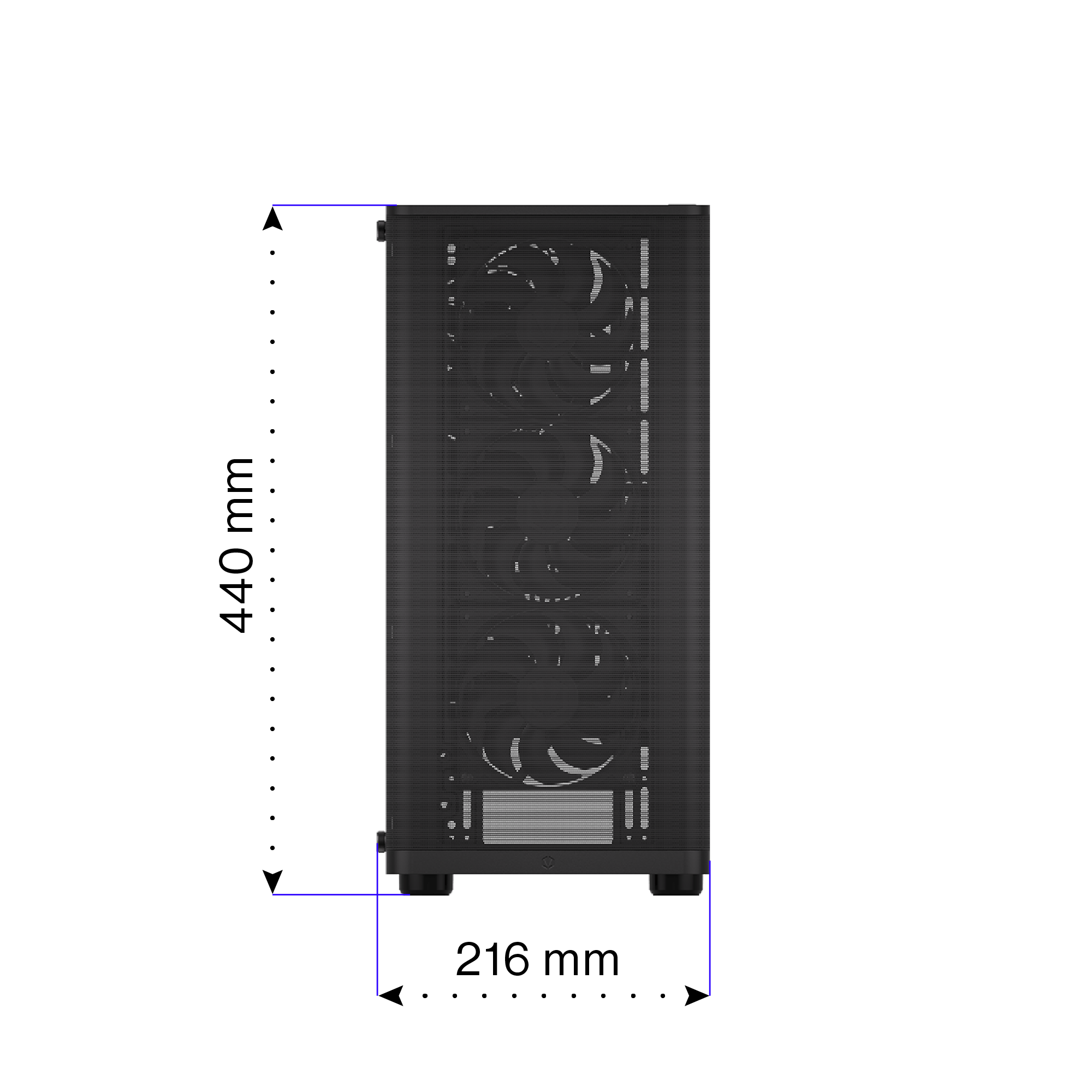 Endorfy Ventum 200 Air ATX Mid Tower PC Gaming Case - High Airflow, Tempered Glass Side Panel, RGB Lighting (EY2A002) - Perfect for Gaming Rigs & Workstation Builds