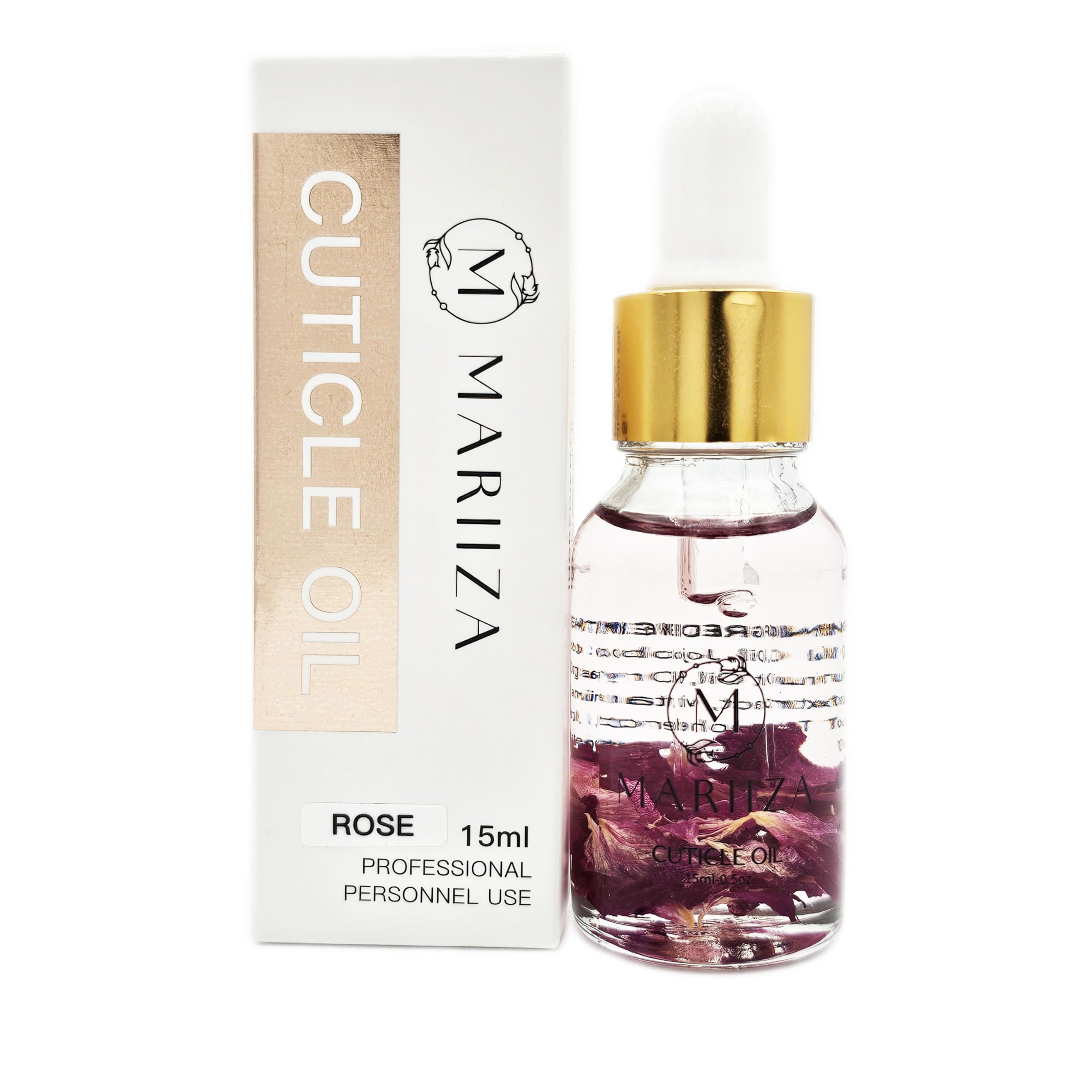 Premium Cuticle Oil for Nail Growth - Rose, Lemon, Jasmine & Sakura Scented Nourishing Treatment for Healthy Nails & Cuticles - Unisex Care for Men & Women (15ml, Rose) - Perfect for Salon, Home Manicures & Dry Nail Care