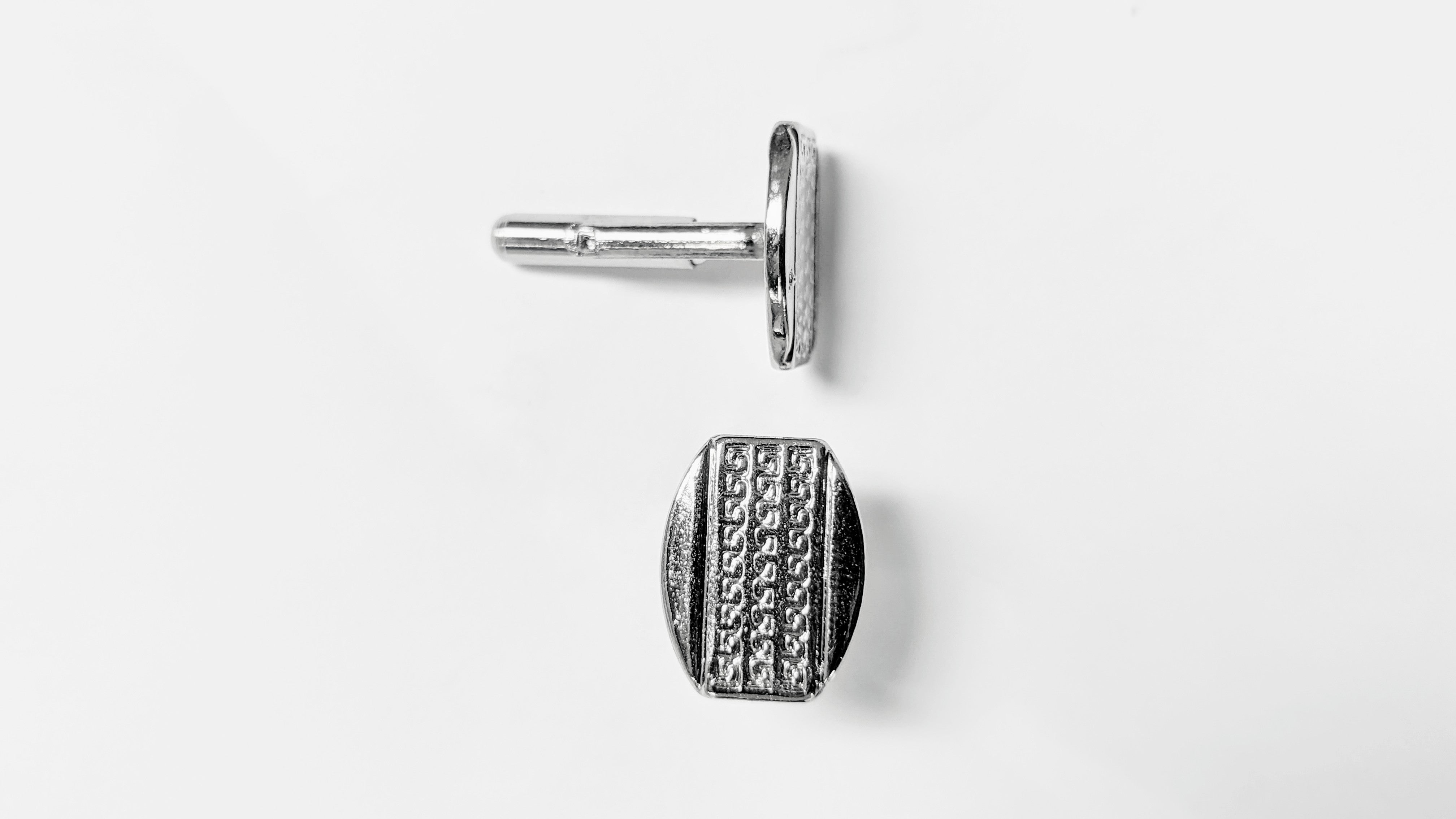 Dupsie's Sterling Silver Serengeti Shield Cufflinks for Men - Elegant Dress Accessories DPJSC10 | Perfect for Weddings, Business Meetings & Formal Events