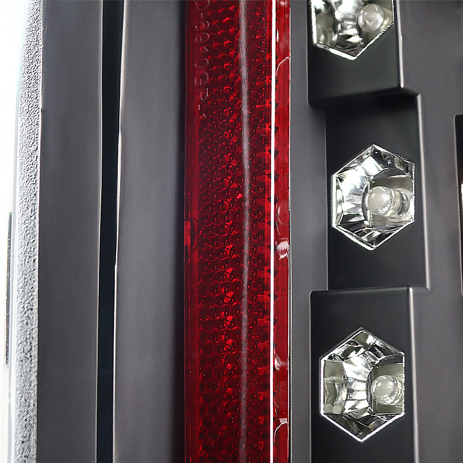 Spec-D Tuning Black LED Tail Lights for 2007-2013 Chevy Silverado 1500/2500/3500 - Left & Right Pair Assembly - Enhanced Visibility & Style for Night Driving & Custom Truck Builds