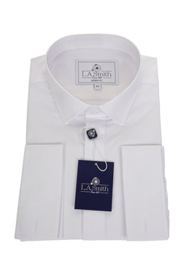 Men's White Classic Collar Dress Shirt - Slim Fit Formal Office Wear & Business Casual Attire for Work, Weddings & Special Events