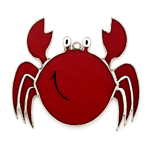 Premium Tempered Glass Cover with Red Crab Design - Shatterproof Screen Protector for iPhone & Samsung - Perfect for Beach, Vacation & Summer Style