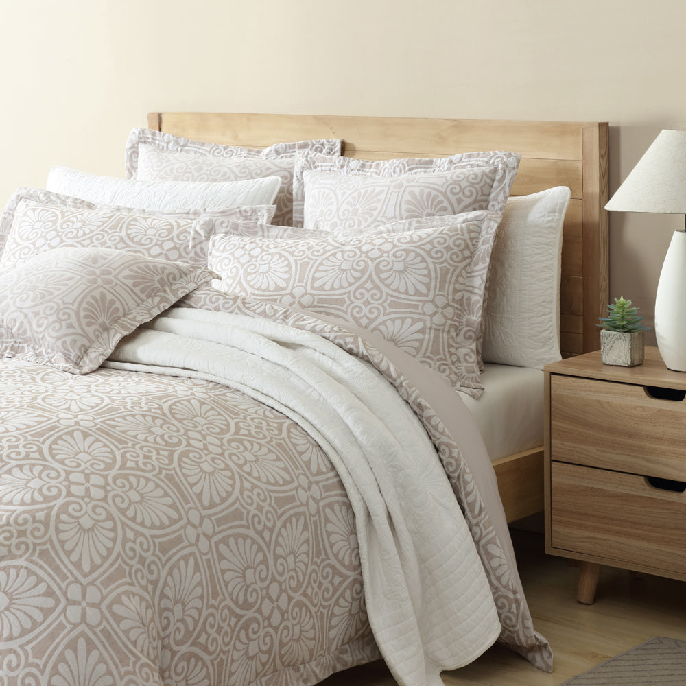 Premium Dakota Stone Quilt Cover Set - Queen Size Bedding with Soft Microfiber, 3-Piece Set for Cozy Comfort | Perfect for Master Bedroom, Guest Room & Hotel Decor