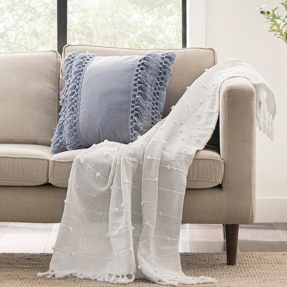 Modern Tassel Decorative Pillow - Bohemian Style Throw Cushion for Sofa, Bed & Home Decor - Perfect for Living Room, Bedroom & Nursery Accents