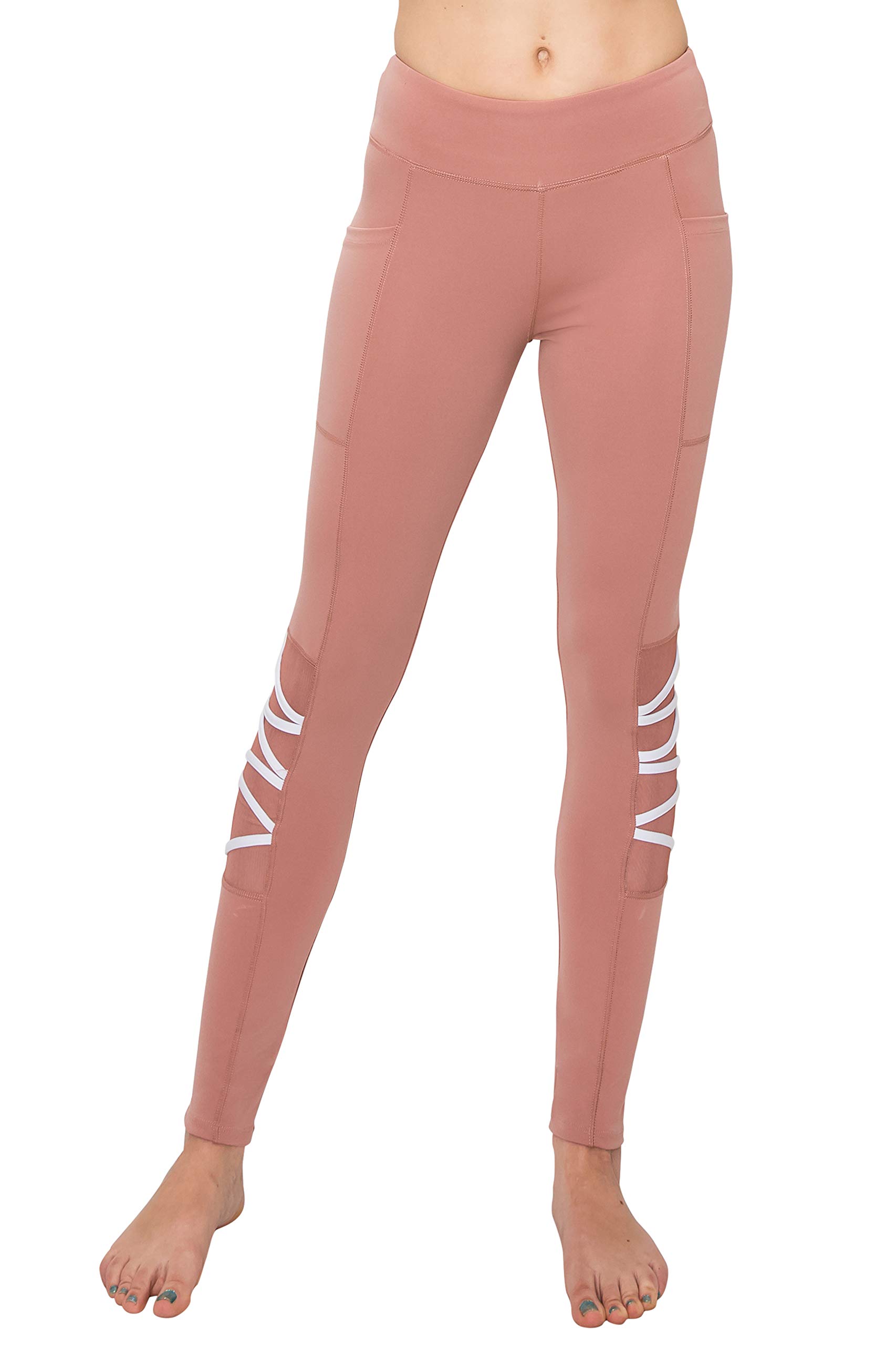 ALWAYS High Waisted Yoga Pants for Women - Breathable Mesh Stretchy Workout Leggings | Perfect for Yoga, Gym, Running & Lounge Wear