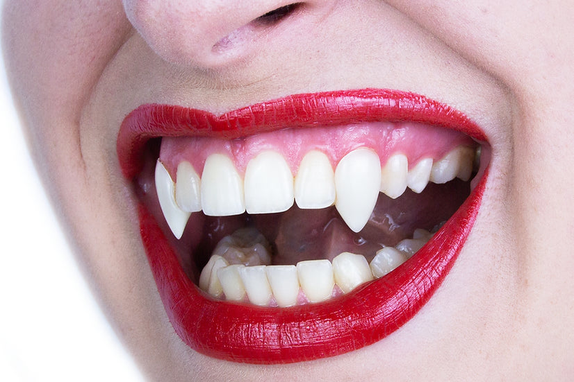 Scary Vampire Fangs - Small Deluxe Fake Teeth for Halloween Costume, Cosplay & Party Accessories | Perfect for Vampire Costumes, Gothic Looks & Horror Events