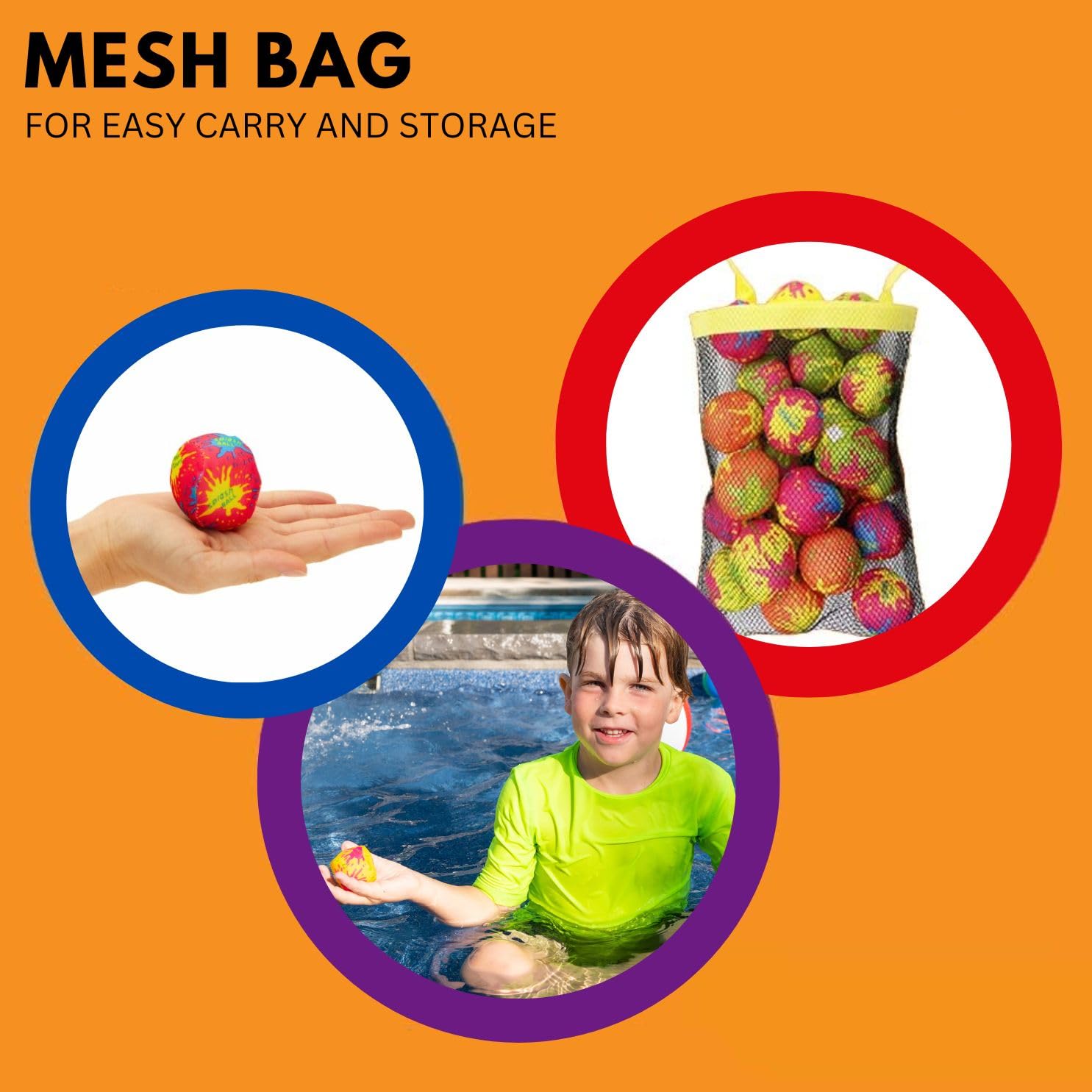 **Liberty Imports 24-Pack Splash Water Balls with Mesh Bag – 2