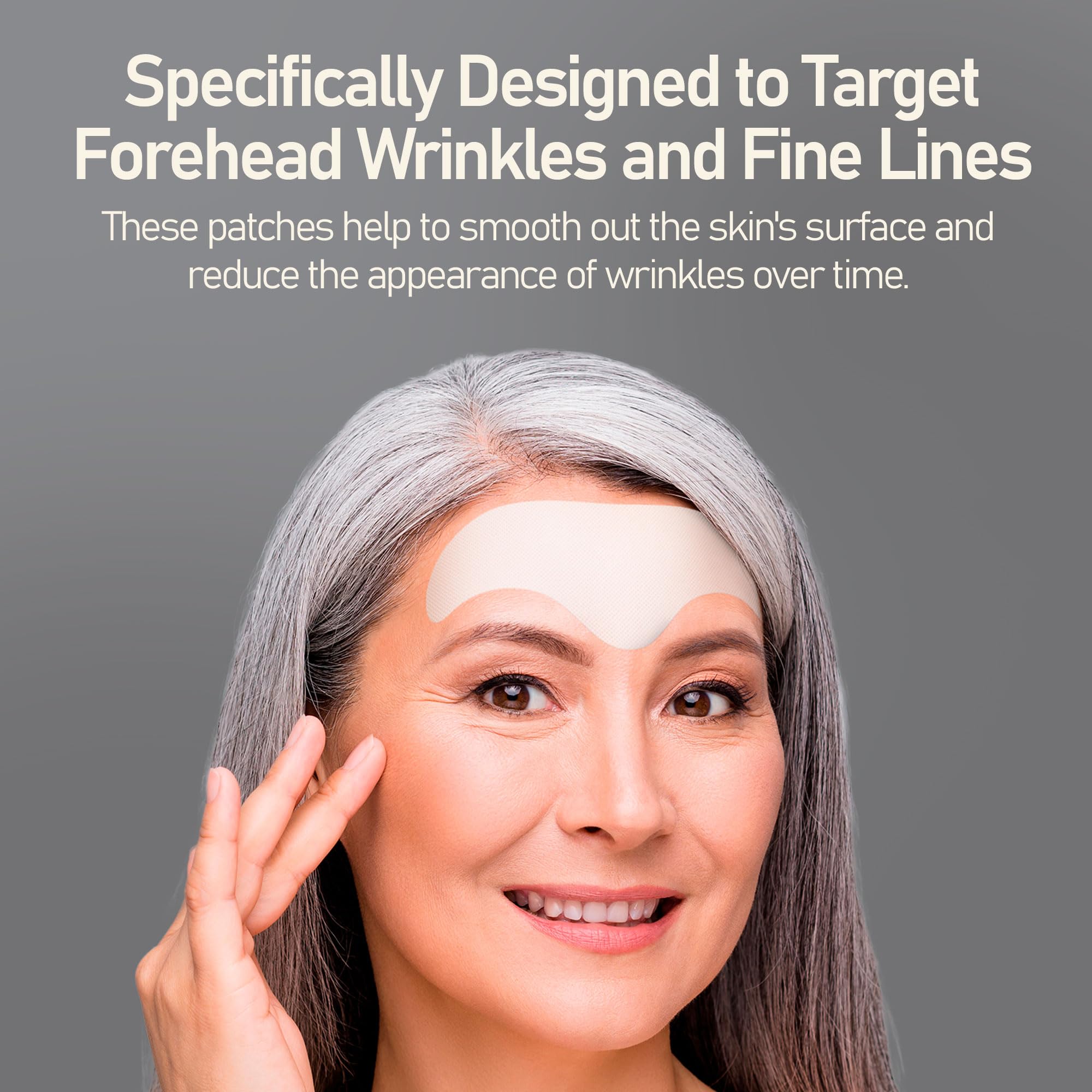 **12pcs Anti-Wrinkle Forehead Patches with Marine Collagen & Hyaluronic Acid - Korean Skin Technology for Forehead Wrinkles - Perfect for Nighttime Skincare & Anti-Aging Routine**