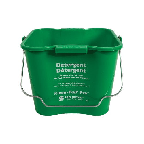 KPP196GNTRI Square Kleen Pail Pro Bucket - 6 Quart Green Commercial Food Grade Container | Perfect for Restaurant Kitchen, Bakery, Catering & Food Storage