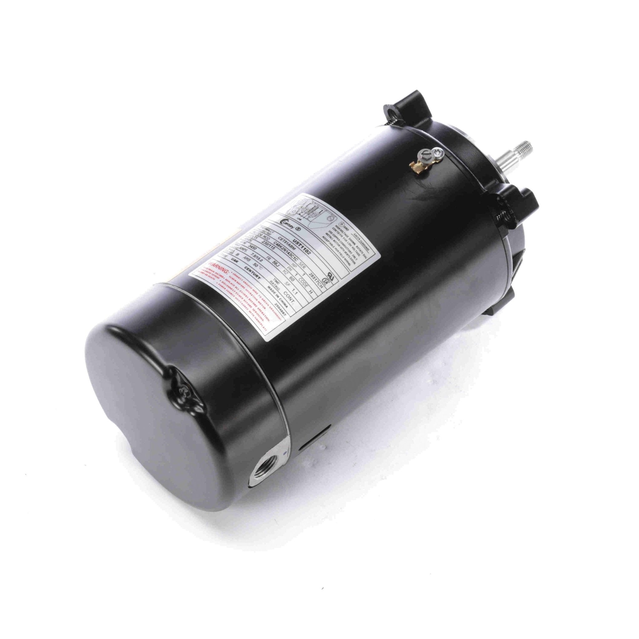 Century Pool Pump Motor 1HP 56J Frame with Threaded Shaft - UST1102 Replacement for Swimming Pool Pumps | Perfect for Inground & Above Ground Pool Maintenance
