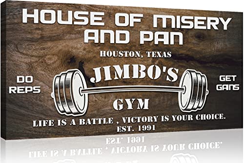 House of Misery and Pain on Wooden Background