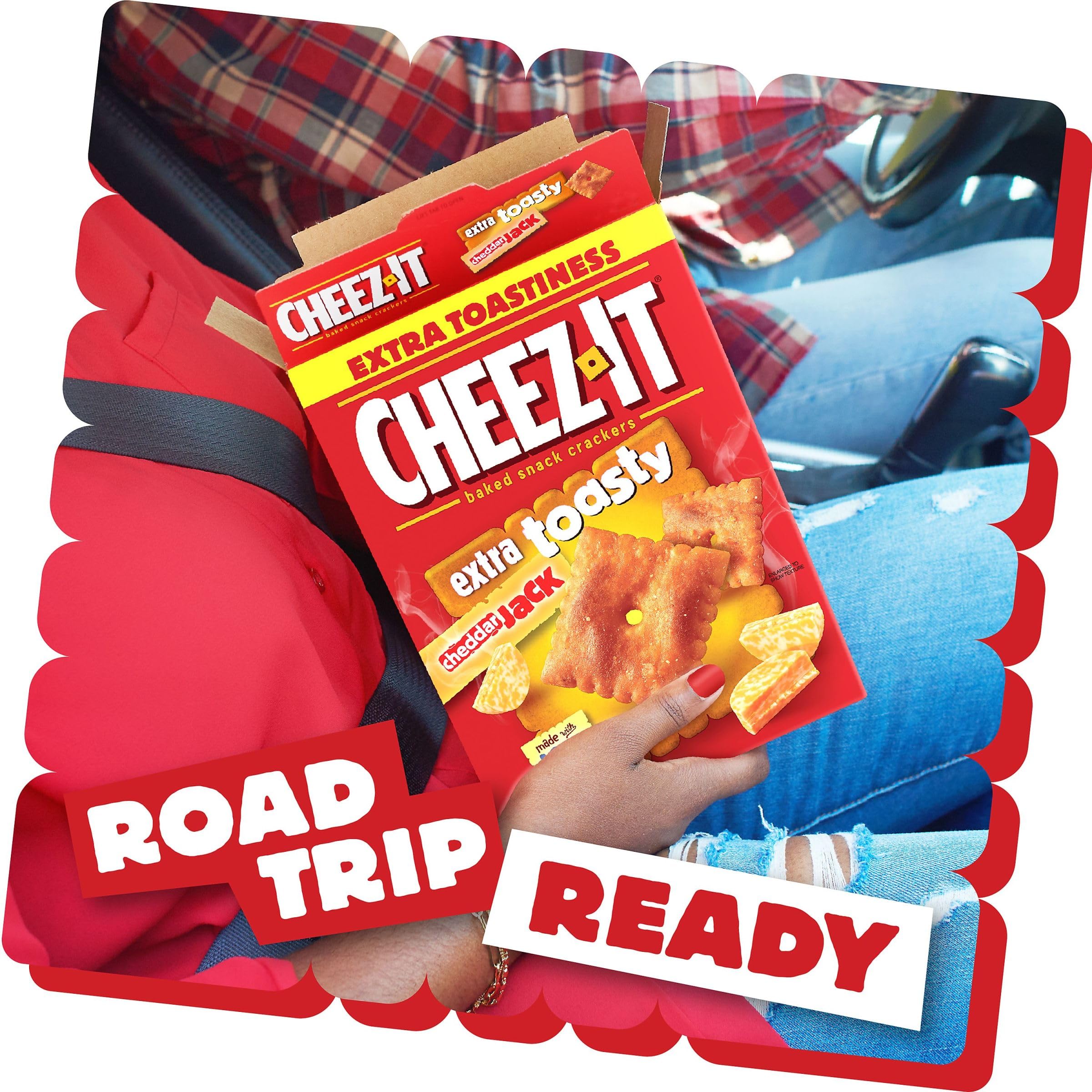 Cheez-It Extra Toasty Cheddar Jack Baked Cheese Crackers - 12.4oz Box | Crunchy Snack for Kids, Lunchboxes & Parties | Perfect for School, Road Trips & Movie Nights