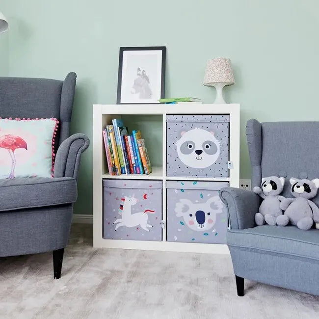 Panda Shaped Kids Toy Storage Box with Lid - Organize Toys, Books & Room Decor for Nursery, Playroom & Bedroom