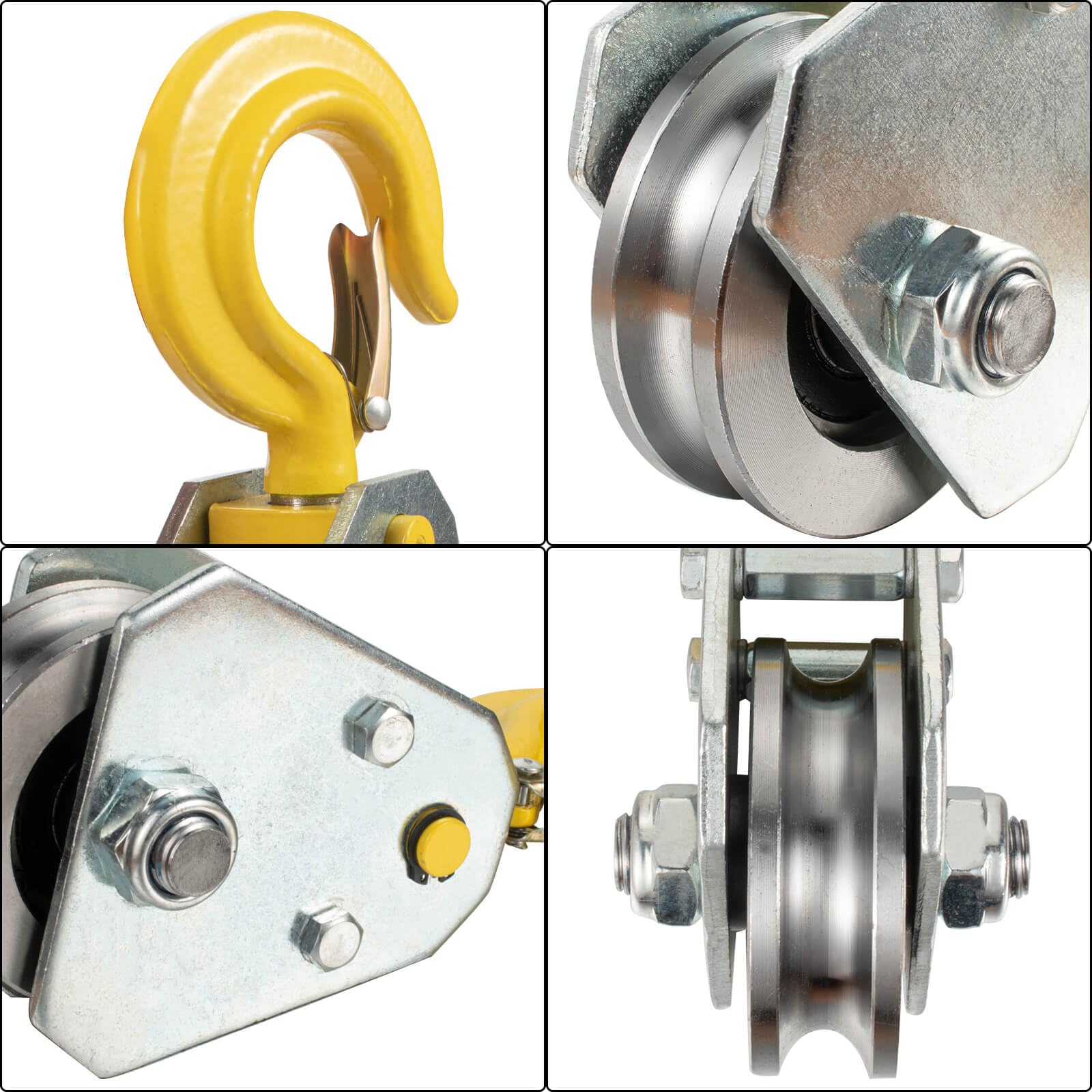 3Ton Heavy Duty Snatch Block with Hook for 5/8