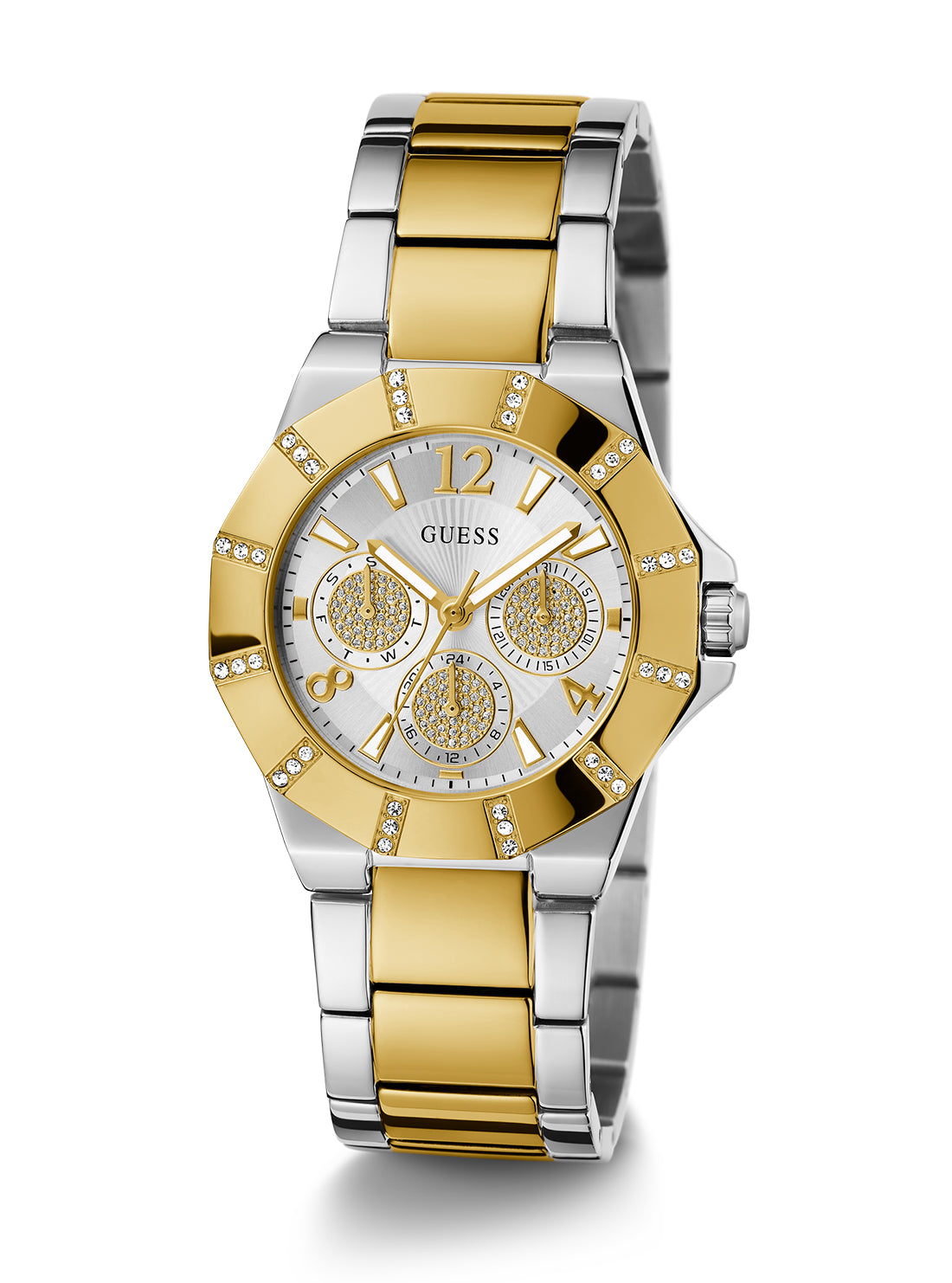 Luxury Gold and Silver Sunray Glitz Watch for Women - Elegant Dress Watch for Parties, Weddings & Special Occasions