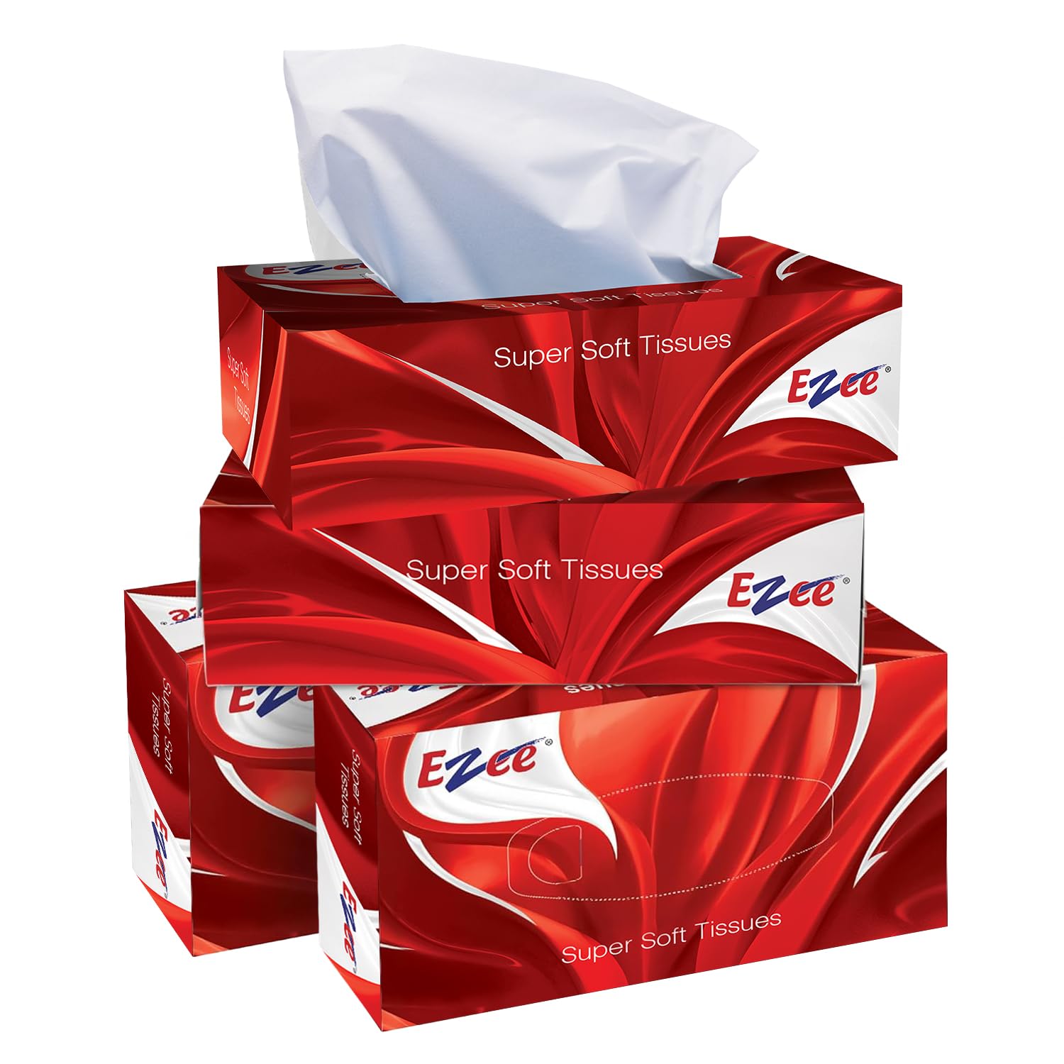 Ezee Tissue Car Box - 100 Pulls (Pack of 4) | Premium Car Tissue Holder for Vehicles | Perfect for Road Trips, Commuting & Travel